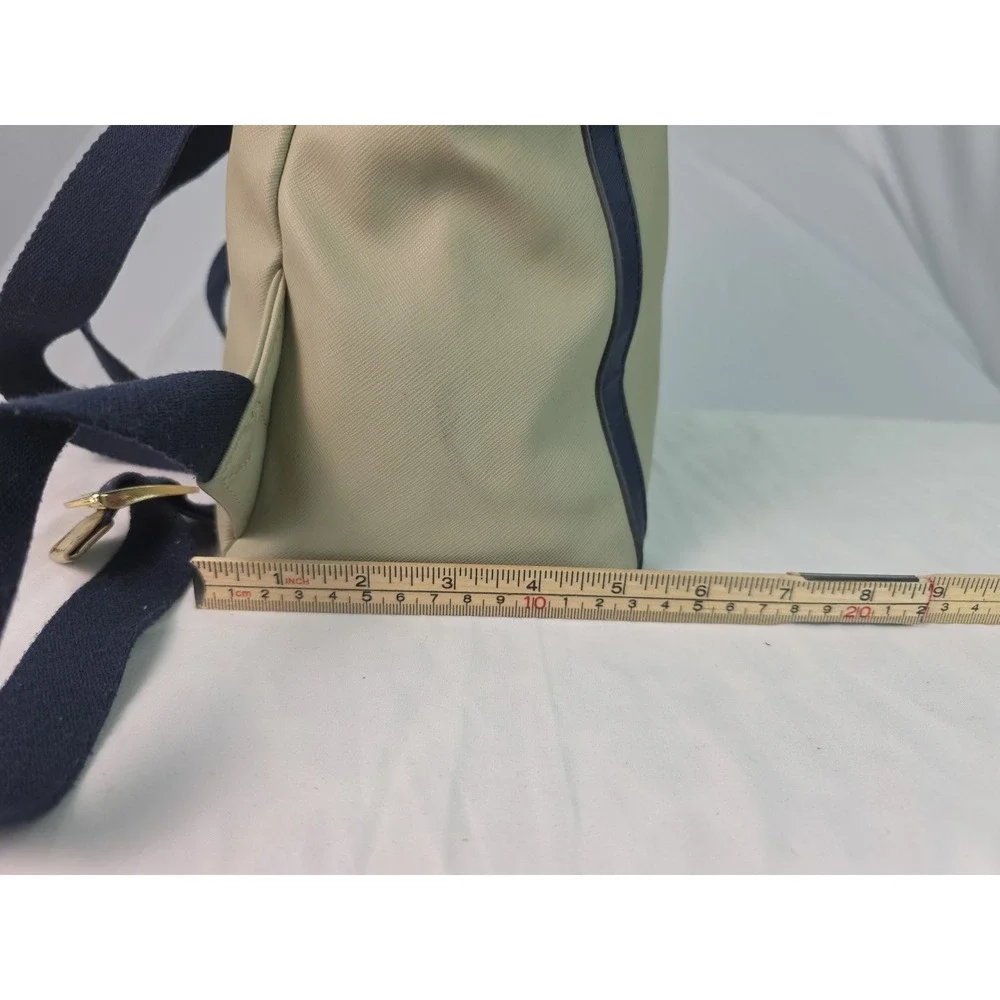 Tommy Hilfiger Cream and Navy Leather Backpack